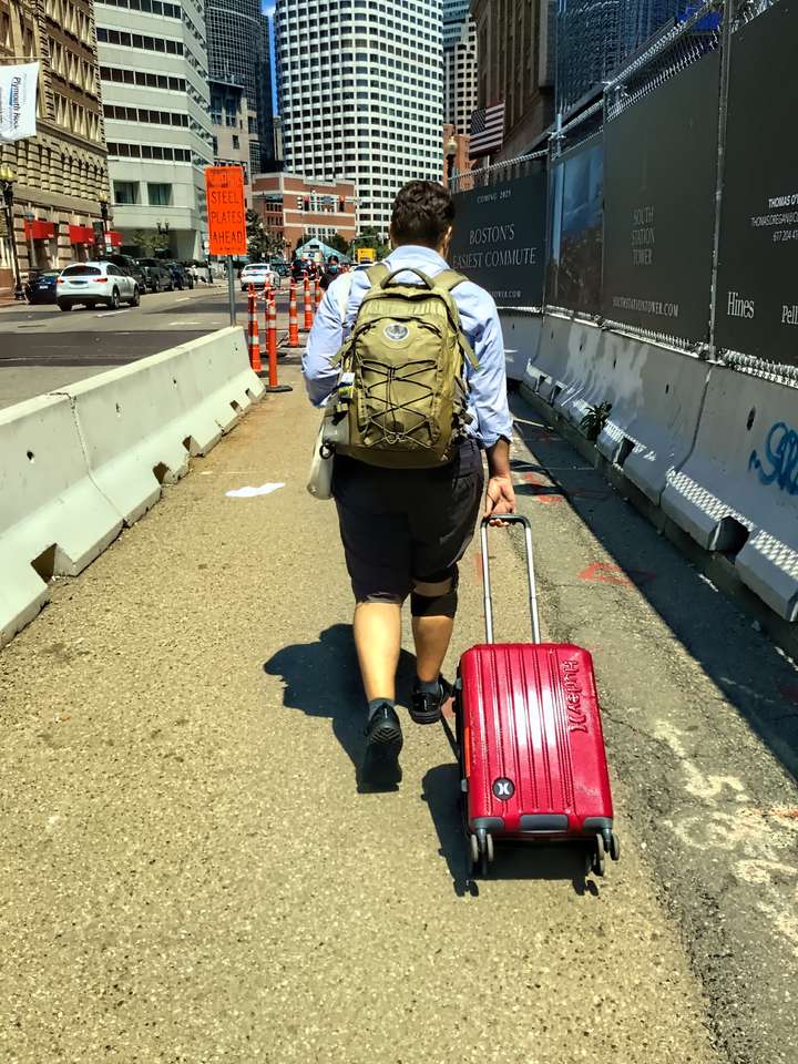 Walking through Boston, MA