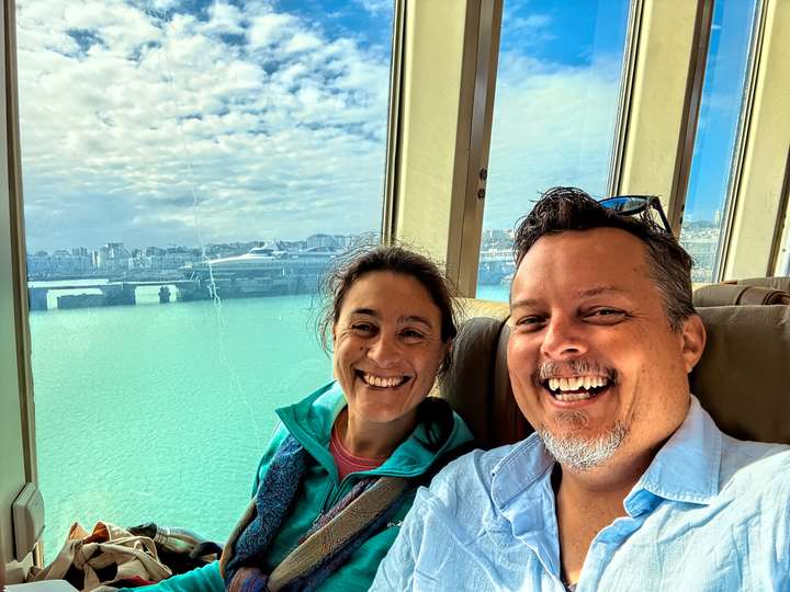 Leaving Tanger, Morocco by ferry