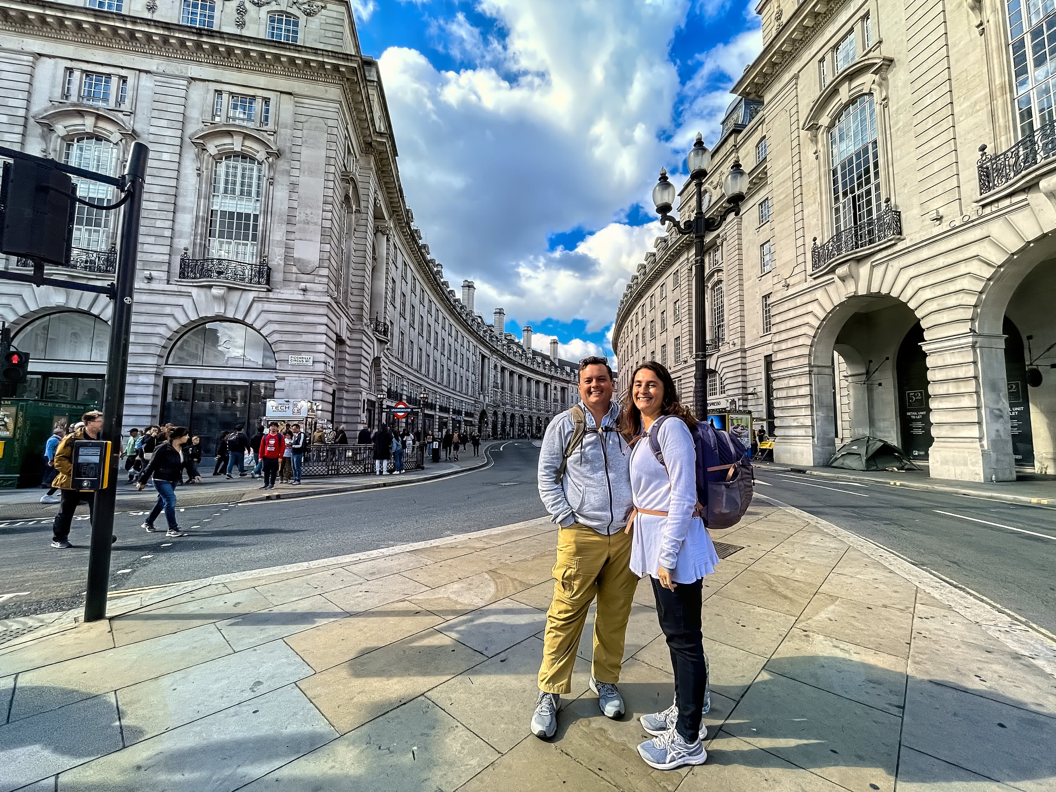 Maria and Neil at Picadilly Circus