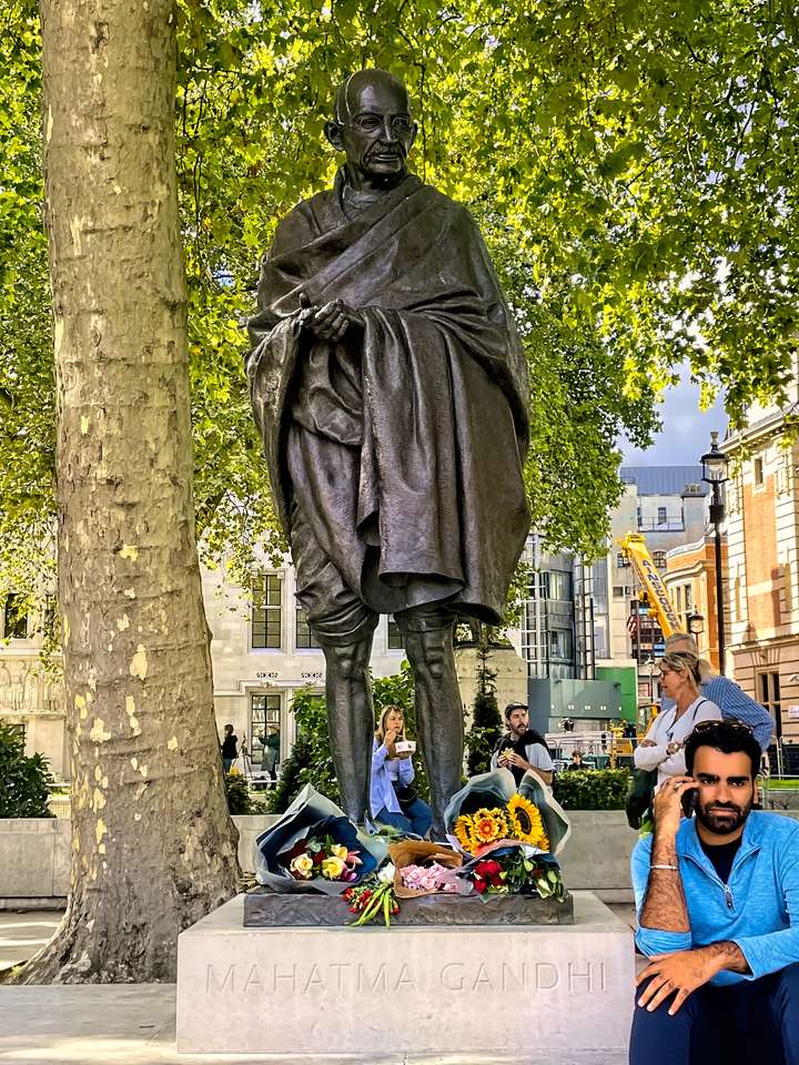 Mahatma Ghandi Statue Near Westminster Abbey