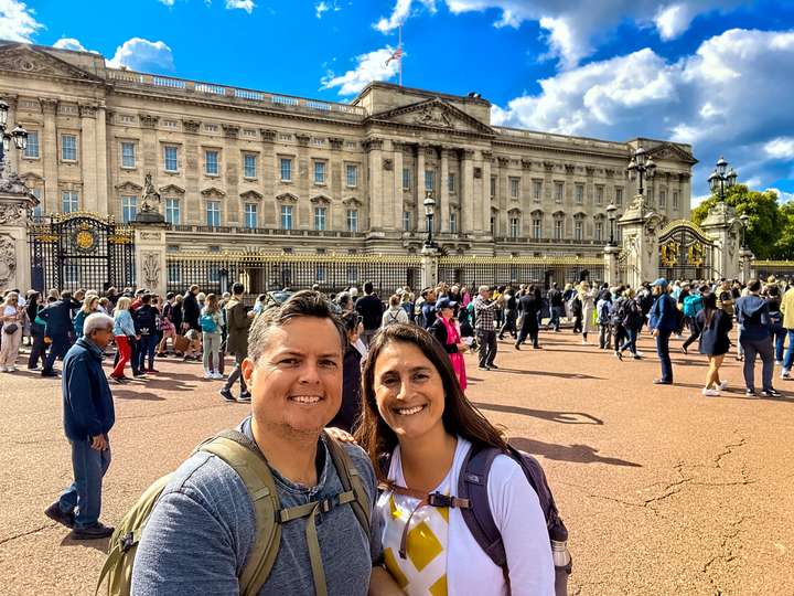 Maria and Neil at Buckingham Palace