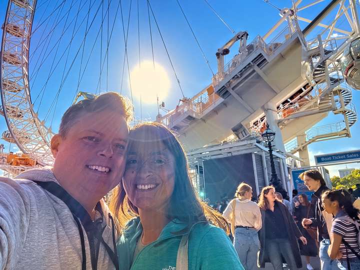 Maria and Neil at the London Eye