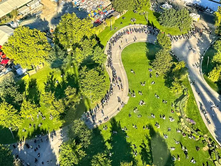 The Line to See the Queen From the London Eye