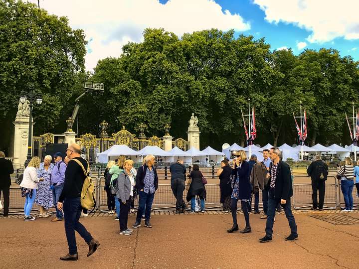 The Press Tents for Reporting on Queen Elizabeth