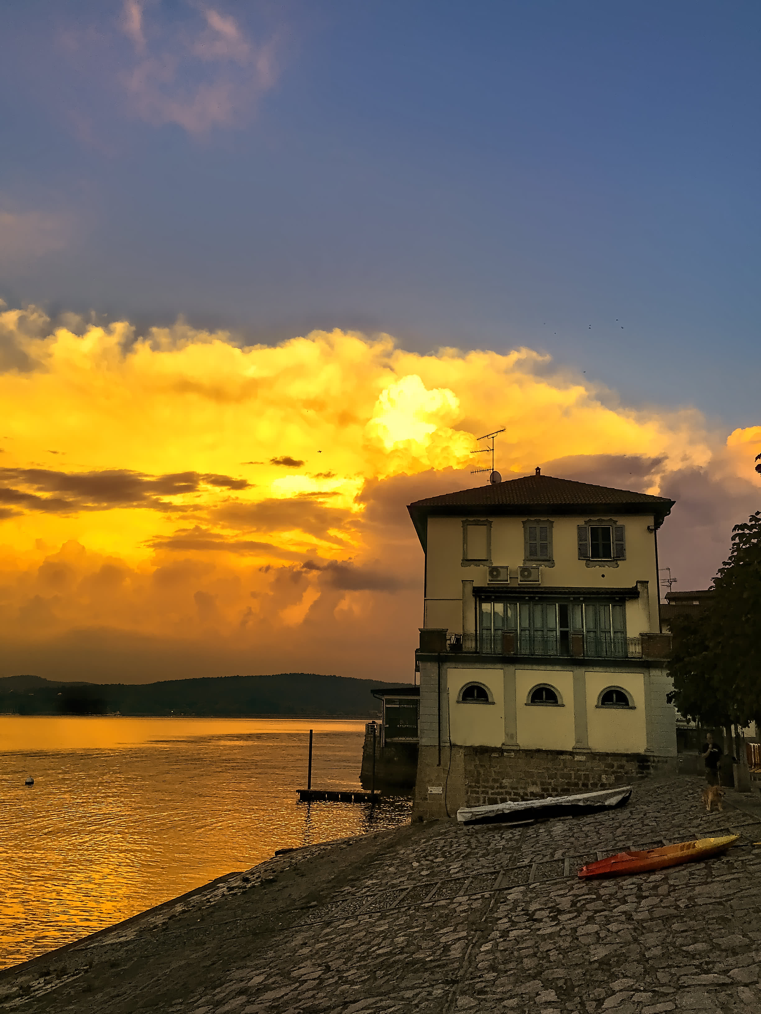 Sunset in Arona, Italy