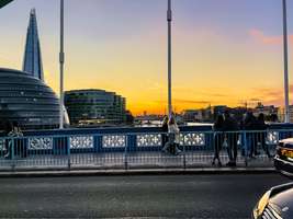 Sunset in London, England